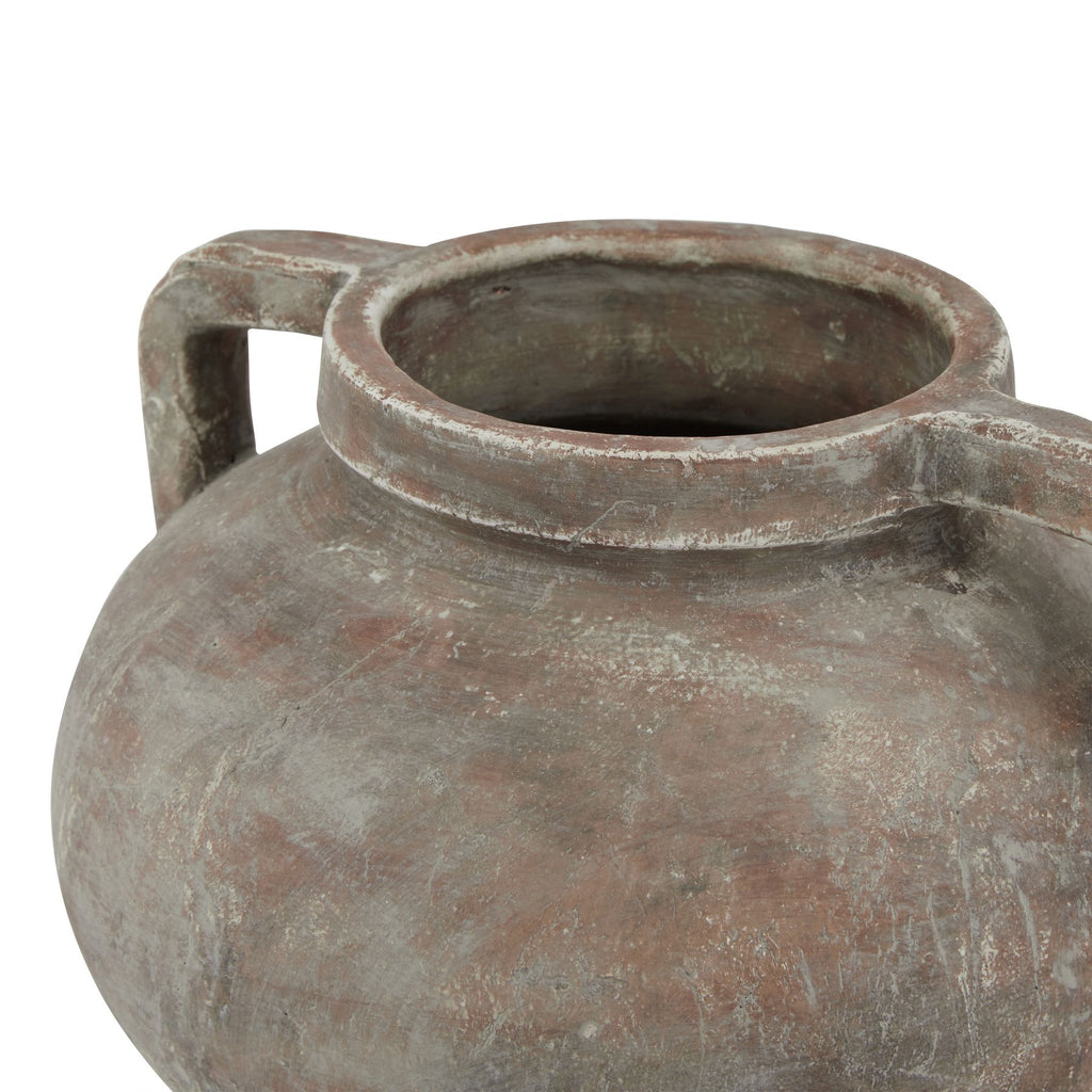 Siena Brown Pelike Pot — side view brown ceramic