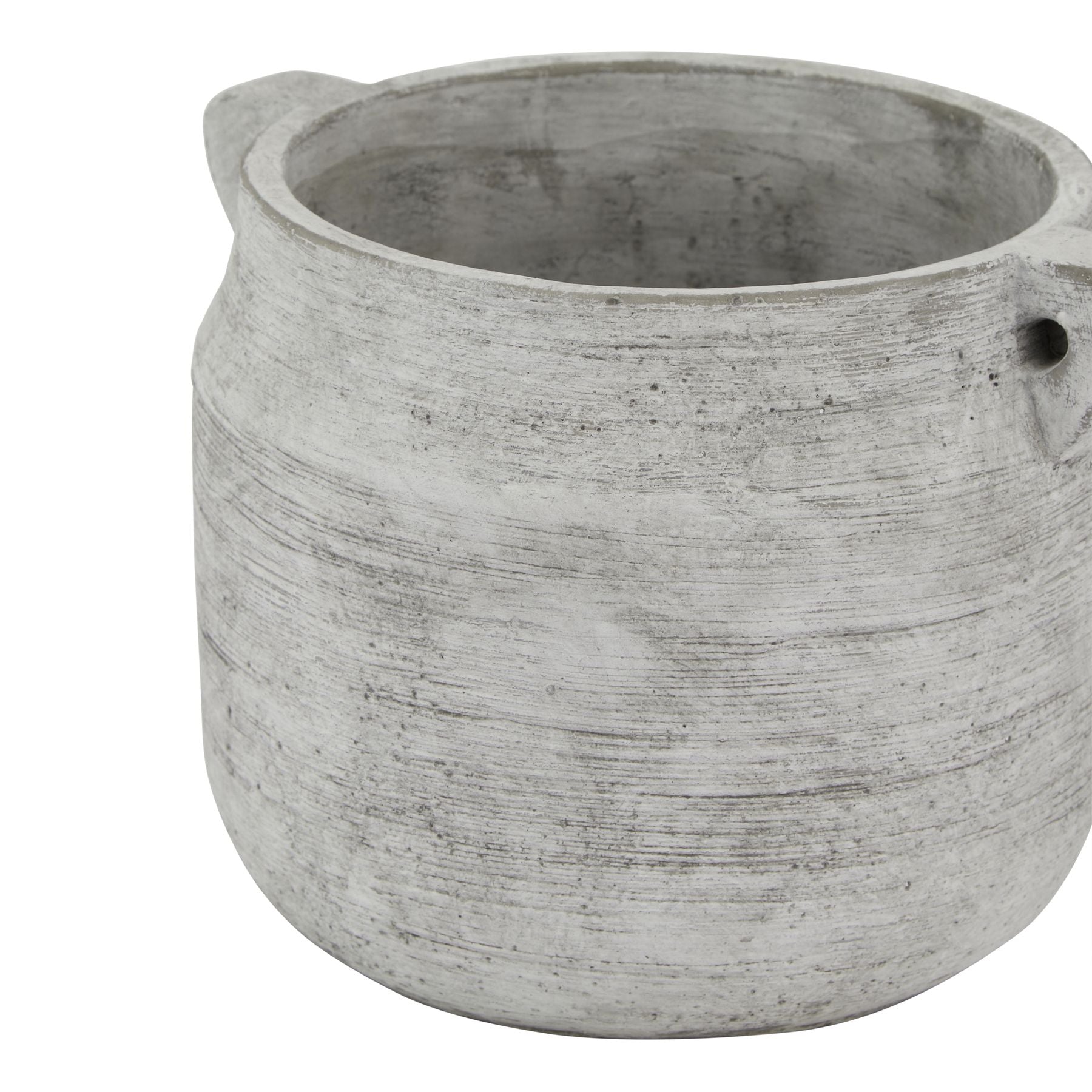 Athena Stone Hydria Pot — side view white ceramic