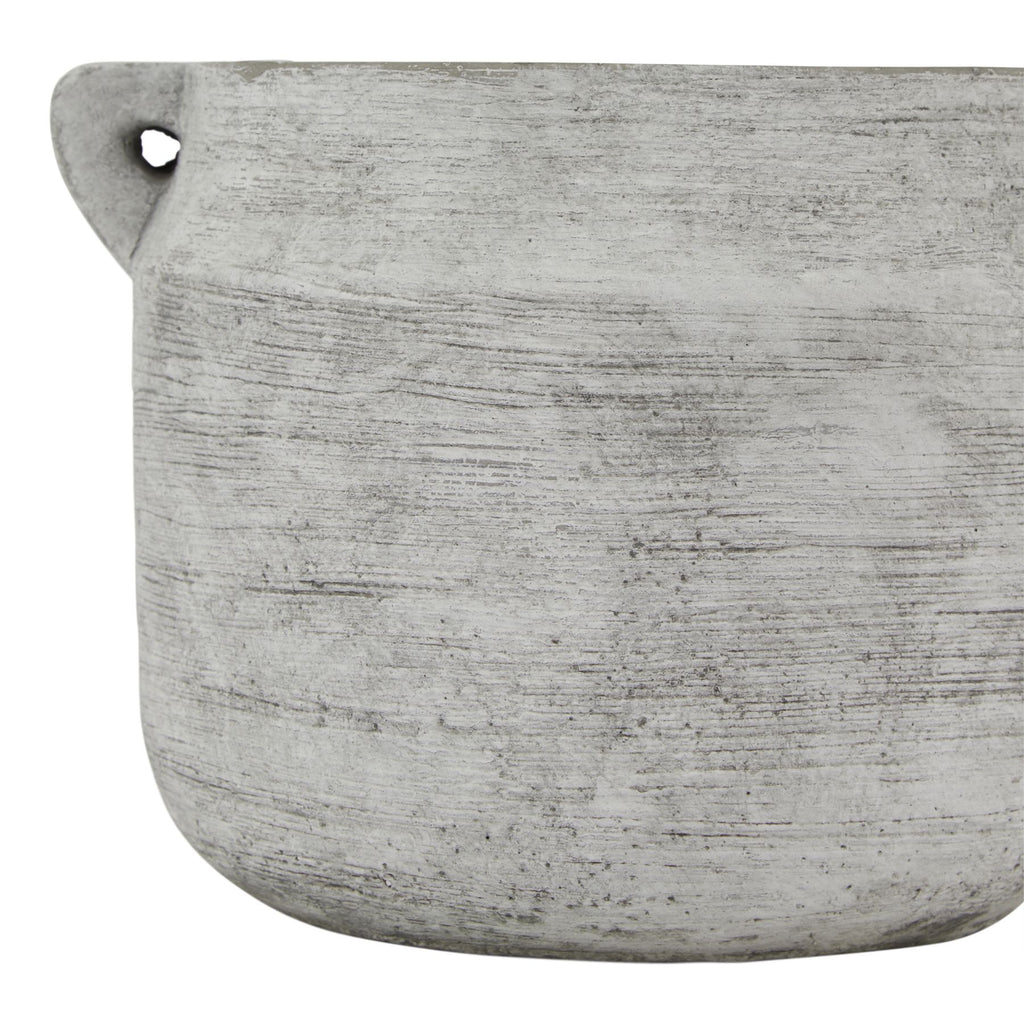 Athena Stone Hydria Pot — detail close-up white ceramic