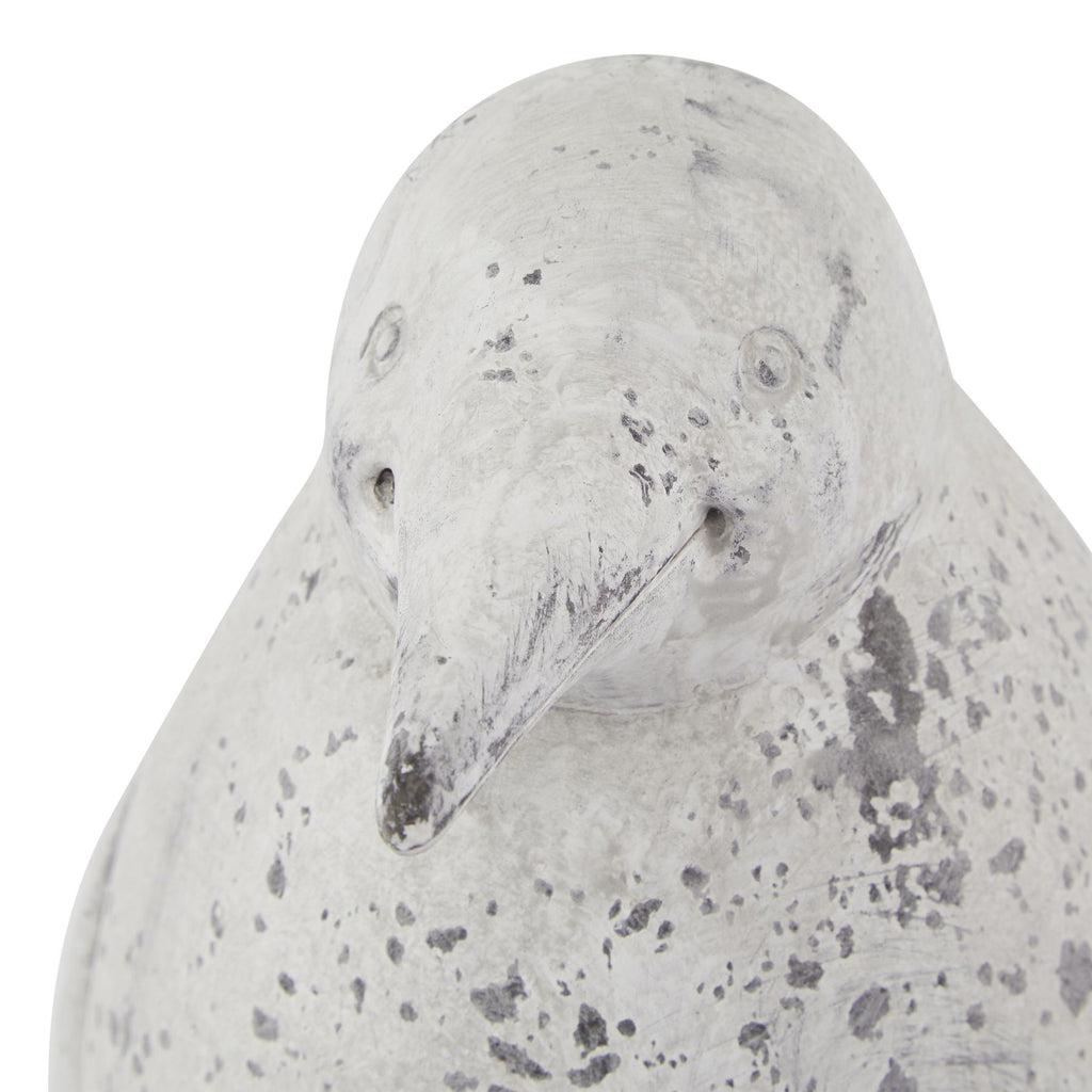 Medium Grey Stone Effect Penguin Statue, alternative angle