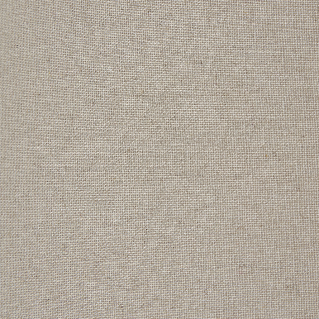 Squat White Beaded Ceramic Lamp With Linen Shade — alternative angle white ceramic