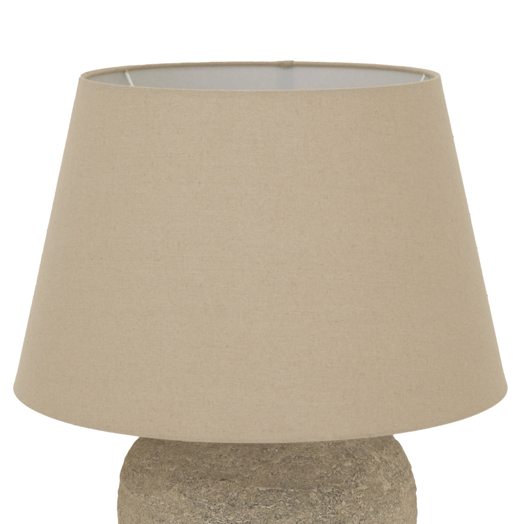 Tuscan Grey Lamp — side view grey ceramic