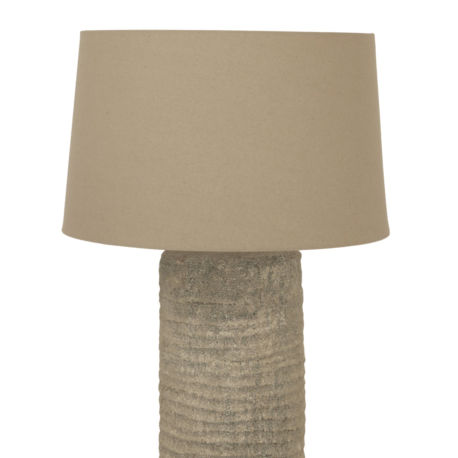 Tall Tuscan Grey Lamp — side view grey ceramic