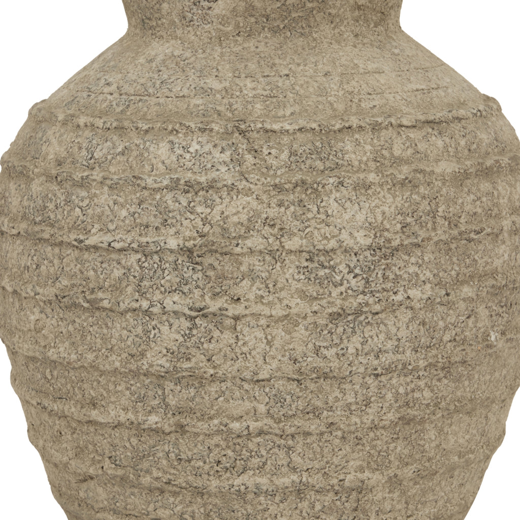 Large Tuscan Grey Vase — detail close-up grey ceramic