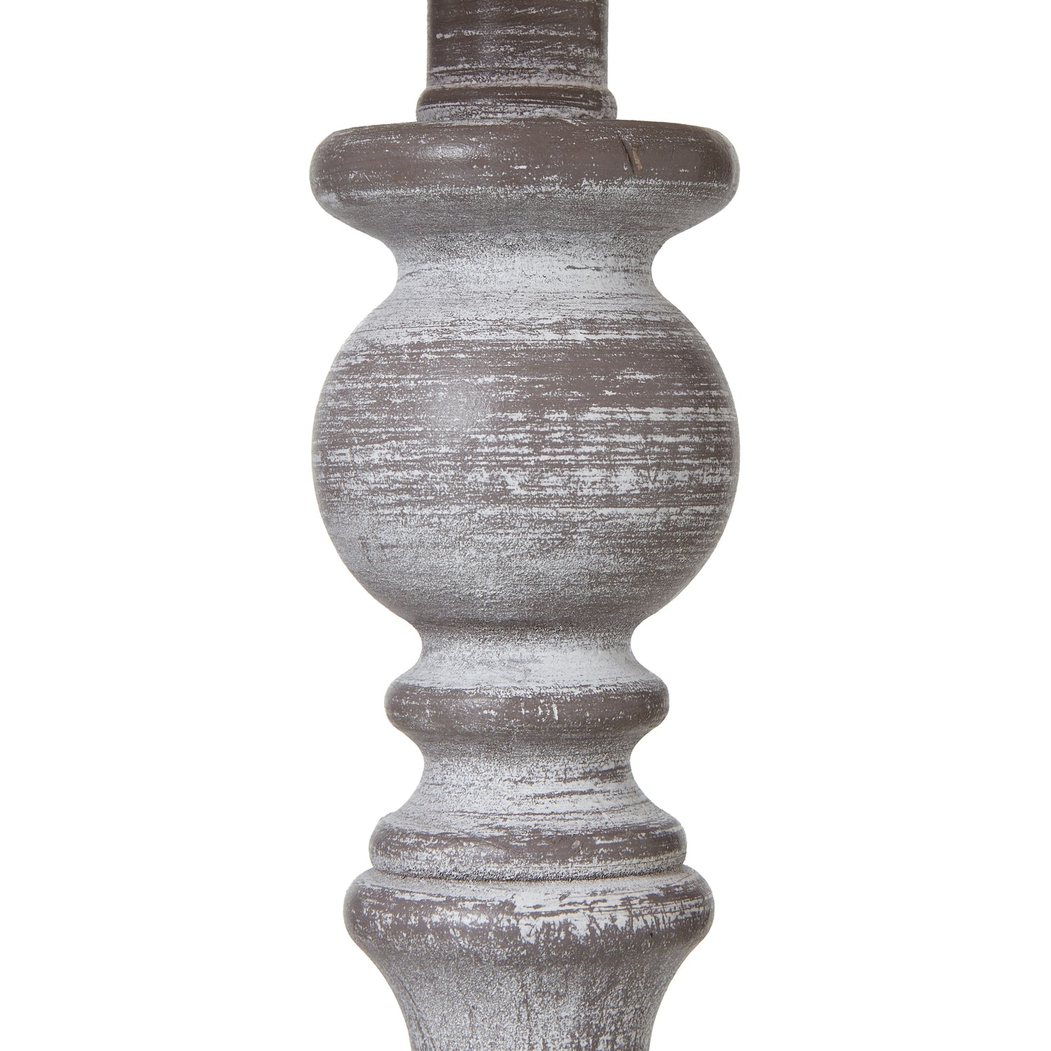 Dunum Column Table Lamp With Linen Shade — side view white wood