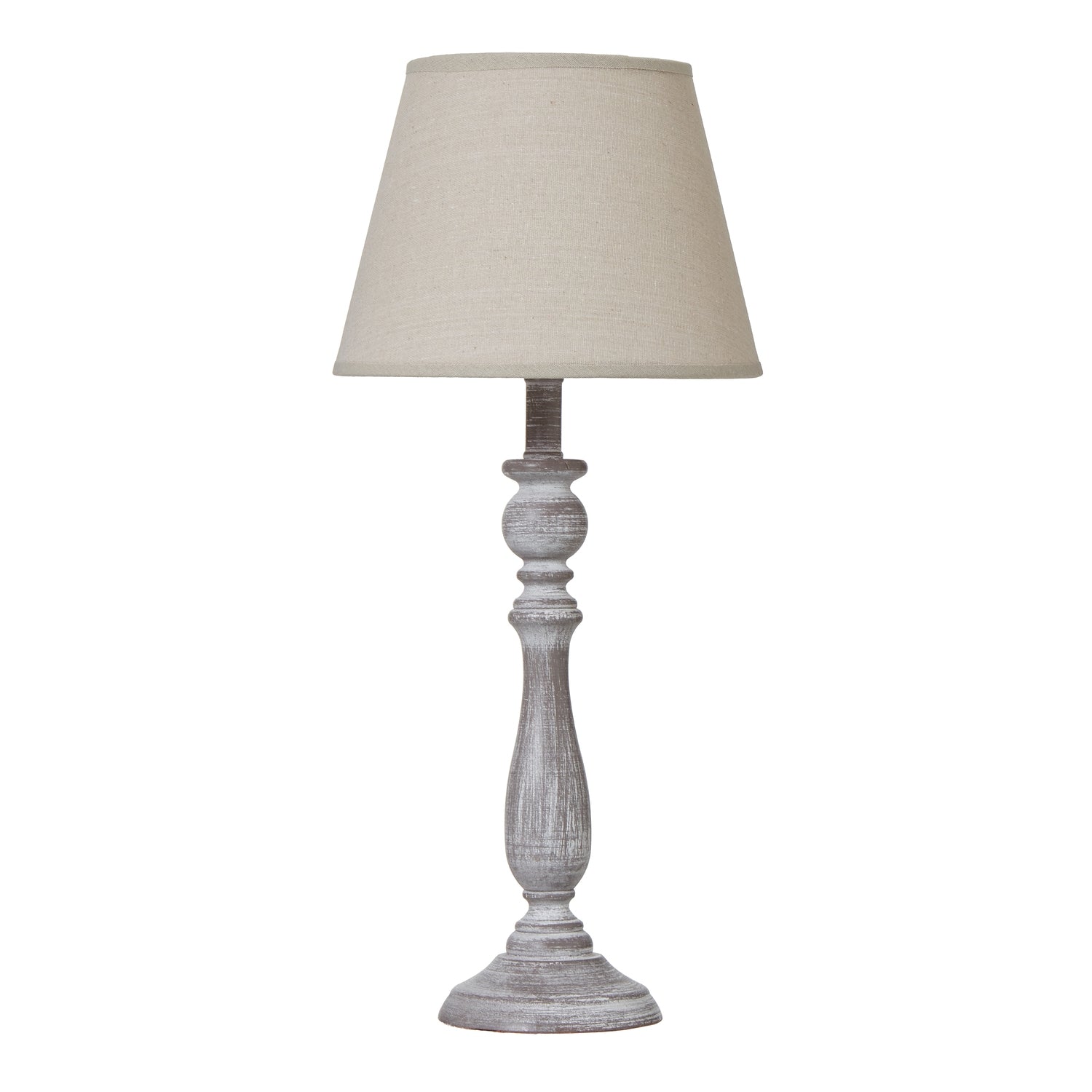 Dunum Column Table Lamp With Linen Shade — main product view