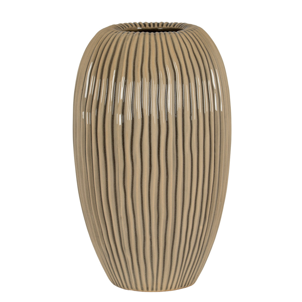 Pallida Collection Large Striped Vase — main product view