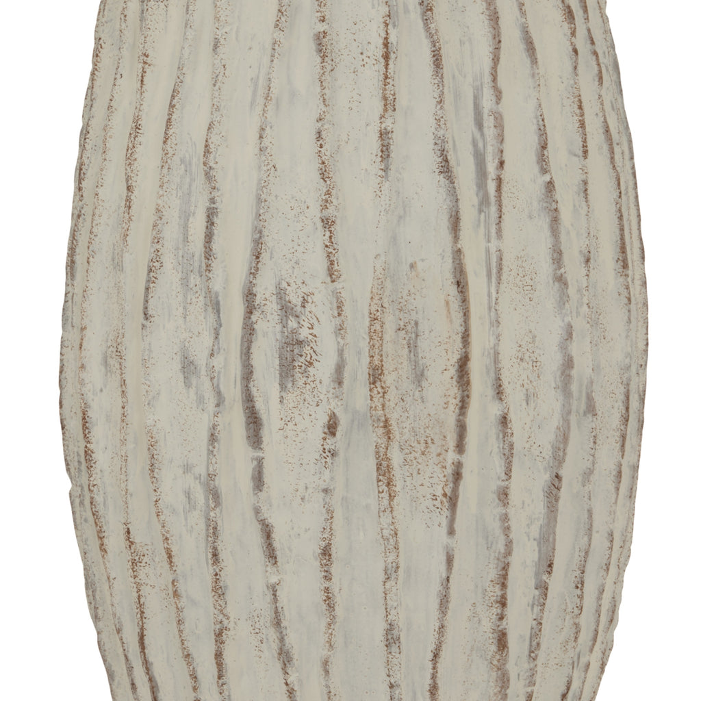 Lorenzo Large Fin Vase — alternative angle white ceramic