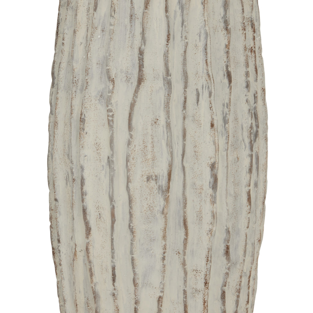 Lorenzo Tall Fin Vase — alternative angle white ceramic