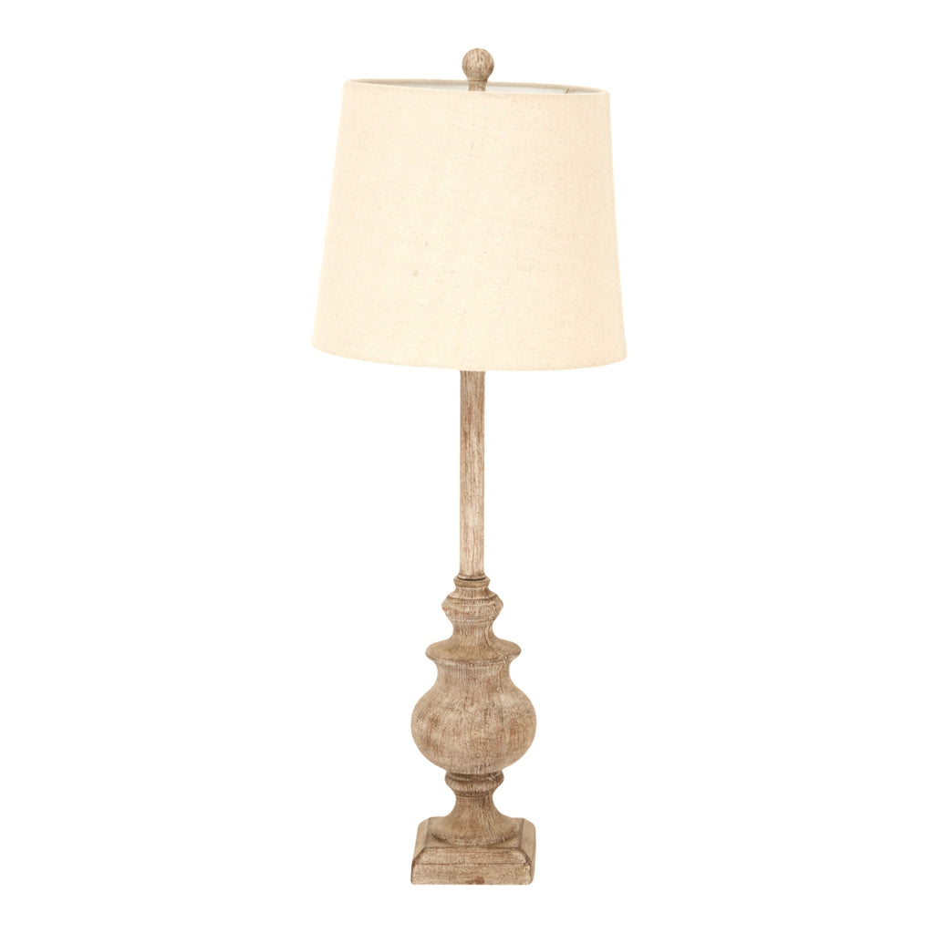 Chiaro Candlestick Table Lamp With Linen Shade — main product view