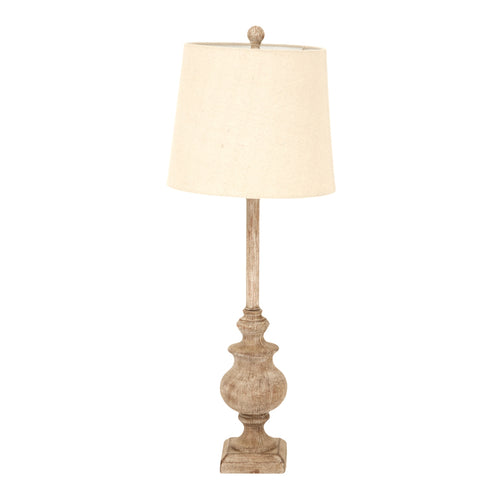 Chiaro Candlestick Table Lamp With Linen Shade — main product view