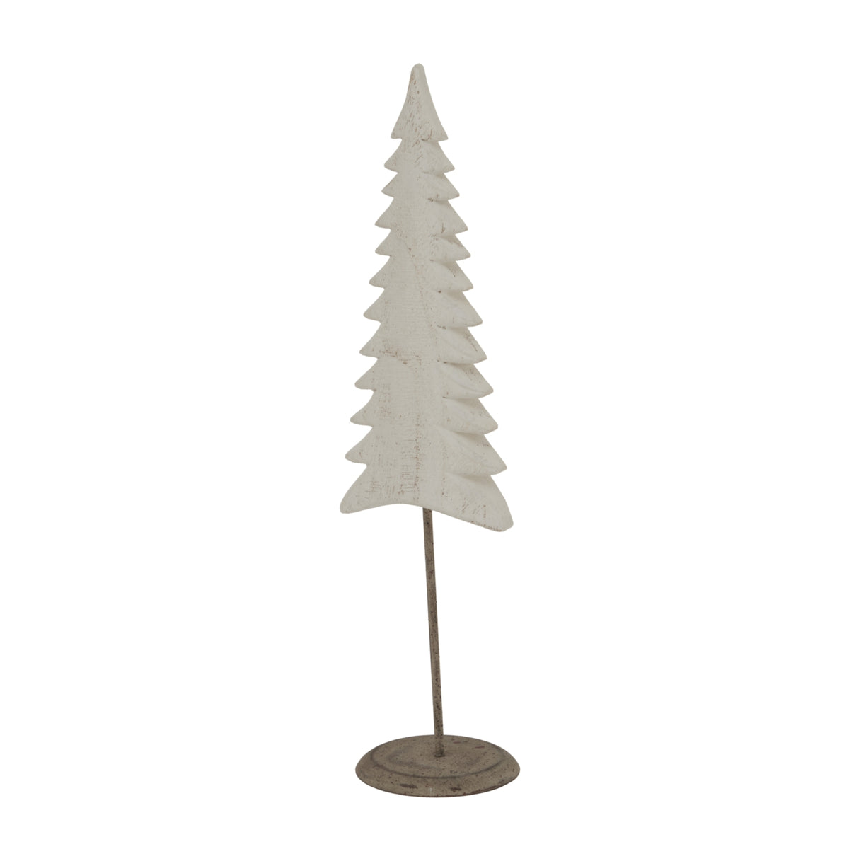 Whitewashed Tall Tree On Stand, alternative angle