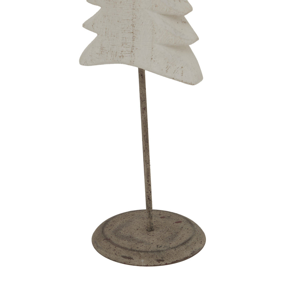 Whitewashed Tall Tree On Stand, detail close-up