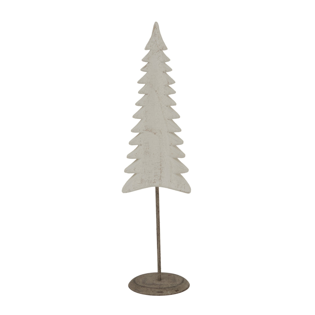 Whitewashed Tall Tree On Stand, main product view