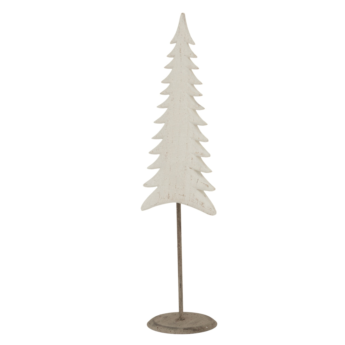 Medium Whitewashed Tall Tree On Stand, alternative angle