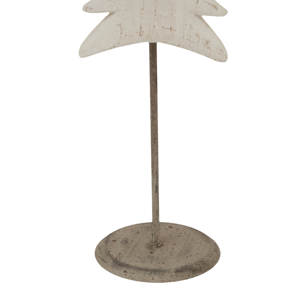 Medium Whitewashed Tall Tree On Stand, view 5