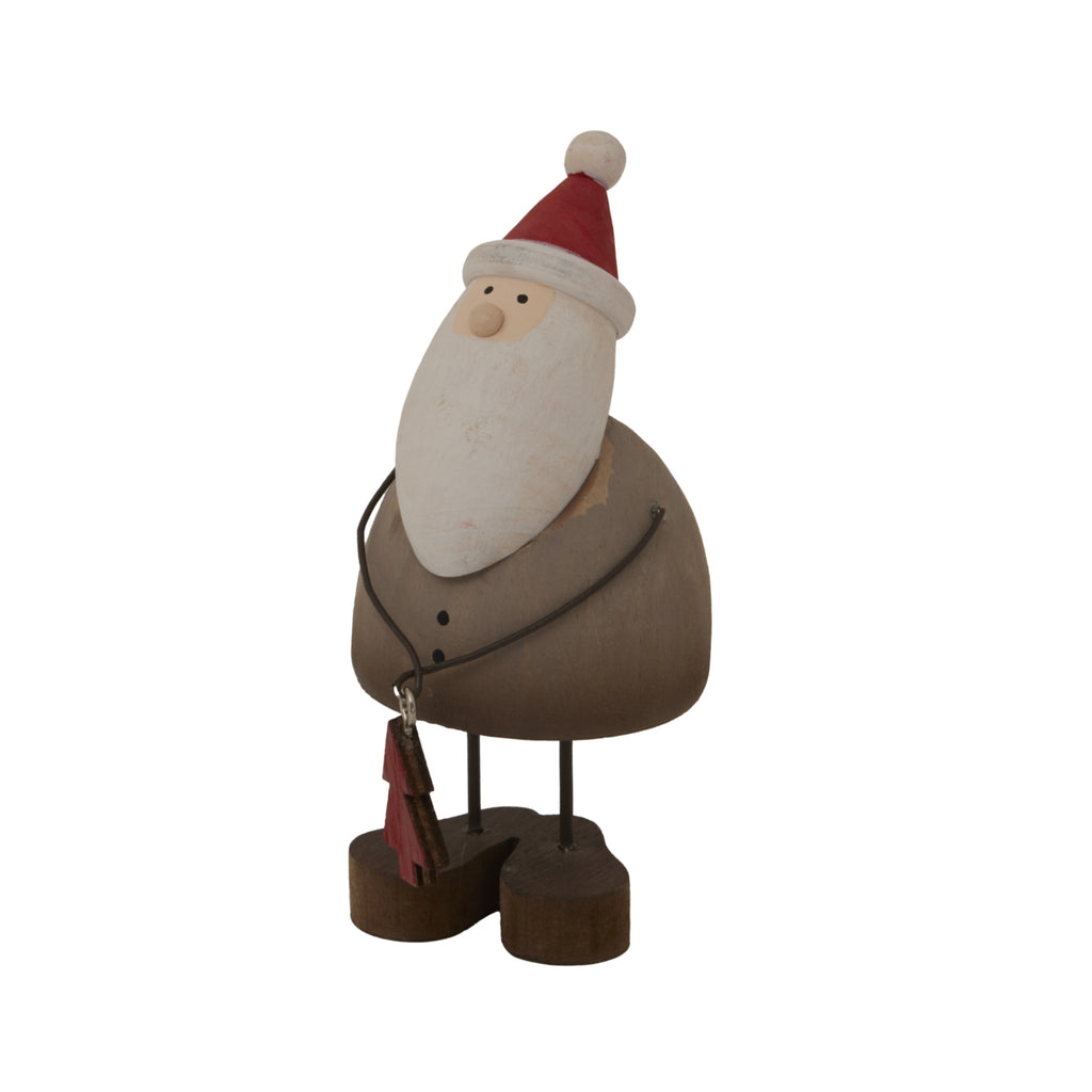 Rustic Santa With Tree Decoration, alternative angle