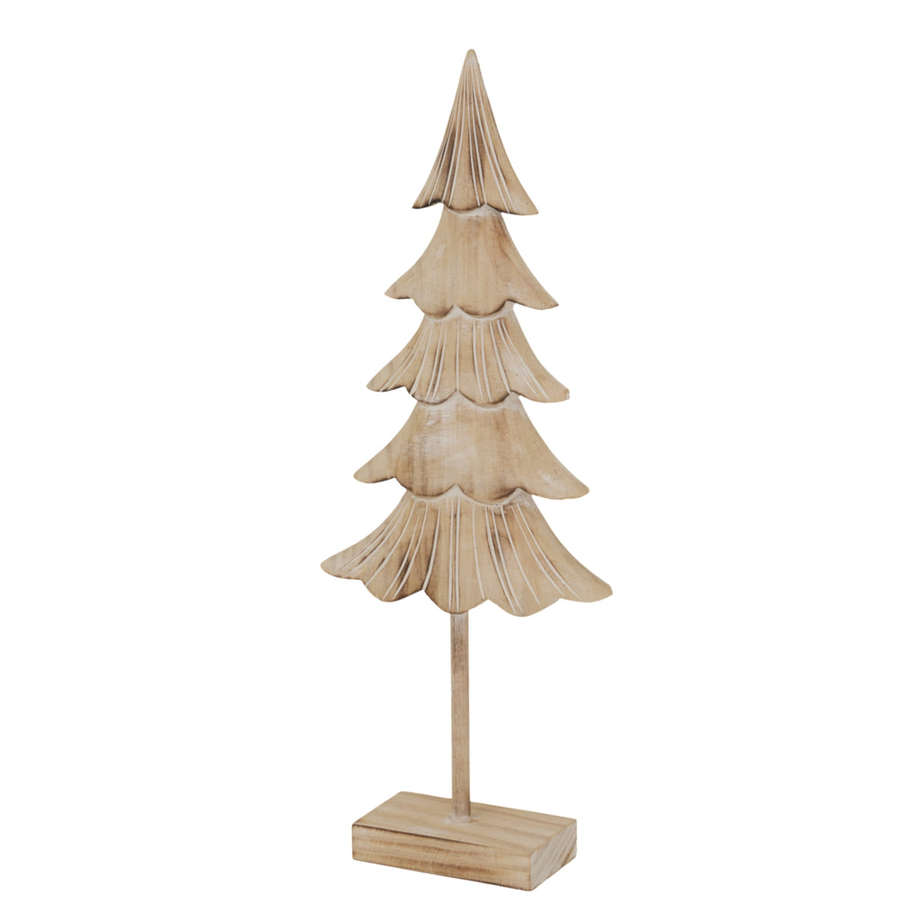 Medium Rustic Fir Tree On Stand, alternative angle