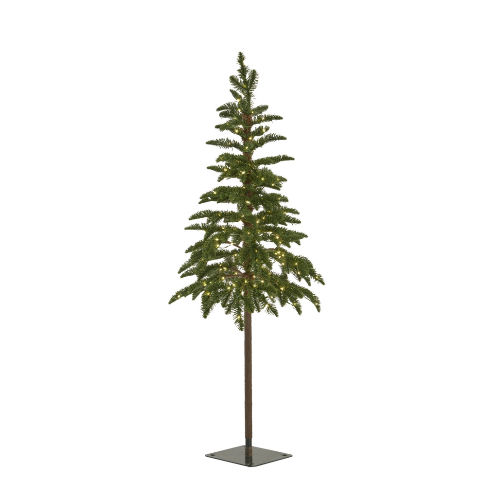 Artificial Medium Green Woodland Pre-Lit 200 LED Christmas Tree, alternative angle