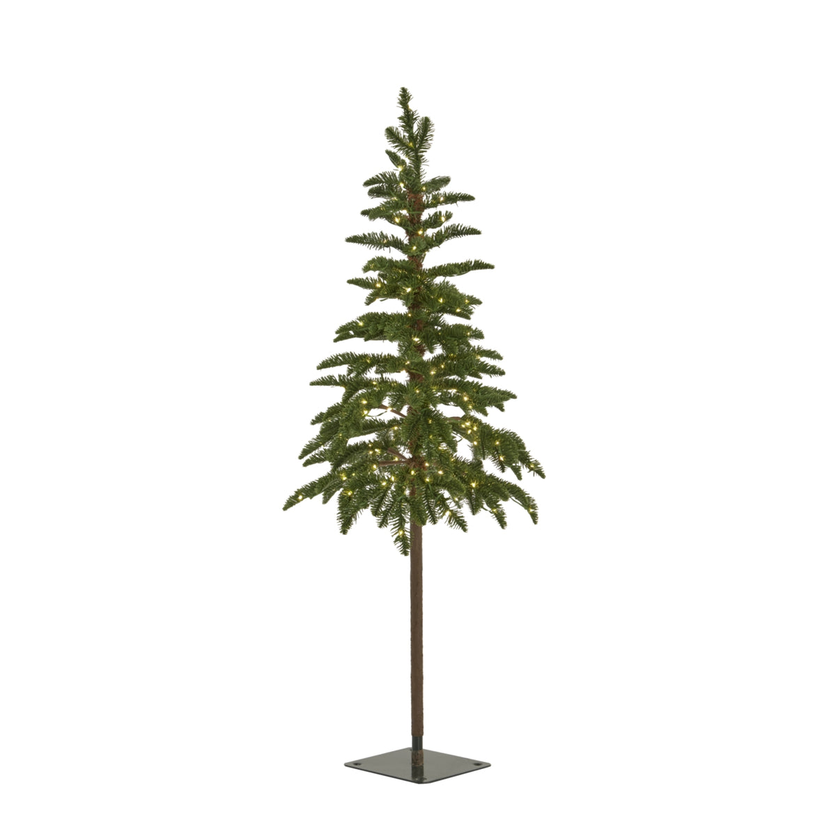 Artificial Medium Green Woodland Pre-Lit 200 LED Christmas Tree, alternative angle