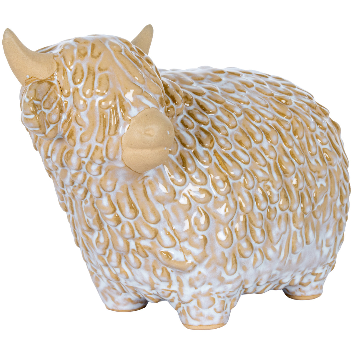 Large Alora Ceramic Highland Cow, alternative angle