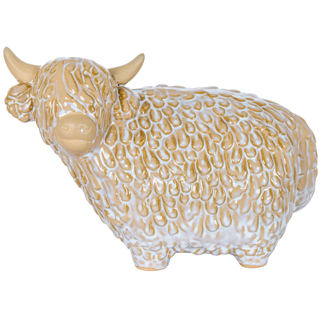 Large Alora Ceramic Highland Cow, main product view