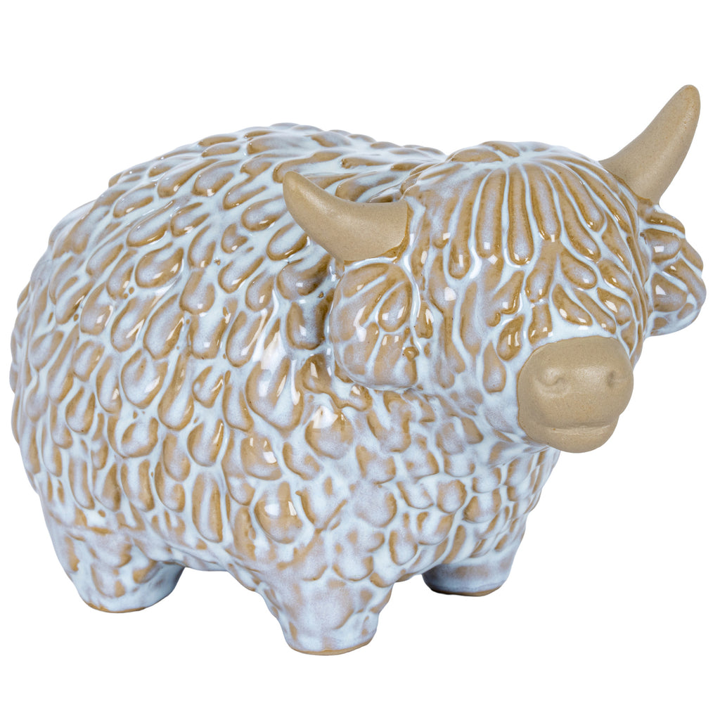 Medium Alora Ceramic Highland Cow, main product view