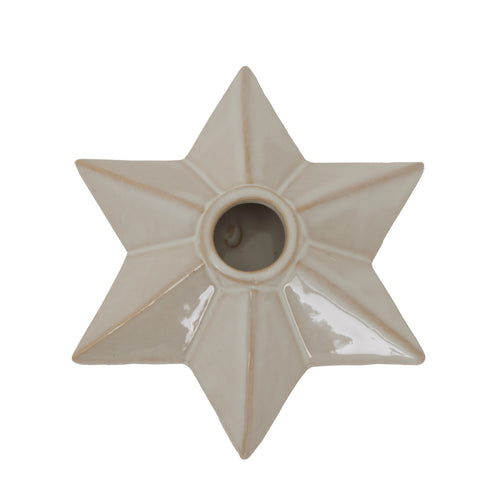 Alora Ceramic Angled Star Candle Holder, alternative angle