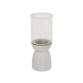 White Carved Hurricane Lantern — main product view