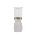 Large White Carved Hurricane Lantern — main product view