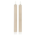 Luxe Collection Natural Glow Taupe  Ribbed Taper Candles — main product view