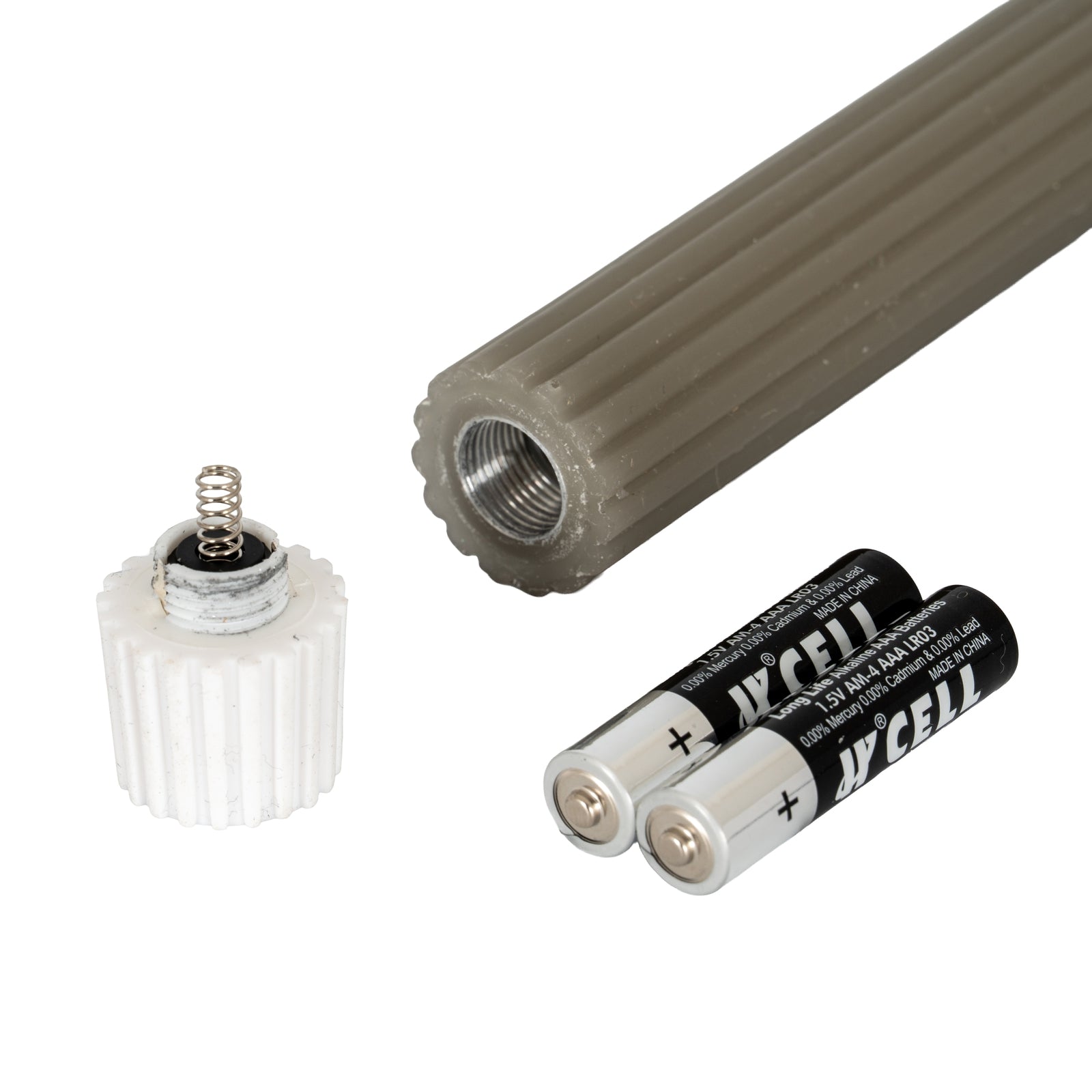 Luxe Collection Natural Glow Grey  Ribbed Taper Candles — detail close-up grey wax