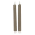 Luxe Collection Natural Glow Grey  Ribbed Taper Candles — main product view