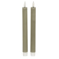 Luxe Collection Natural Glow Sage  Ribbed Taper Candles — main product view