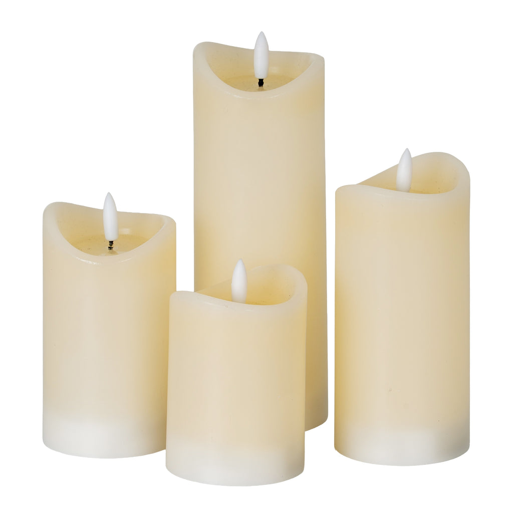 Luxe Collection Natural Glow 2.75x8 Cream Melted LED Candle