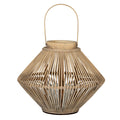 Cone Wicker Lantern With Glass Holder — main product view