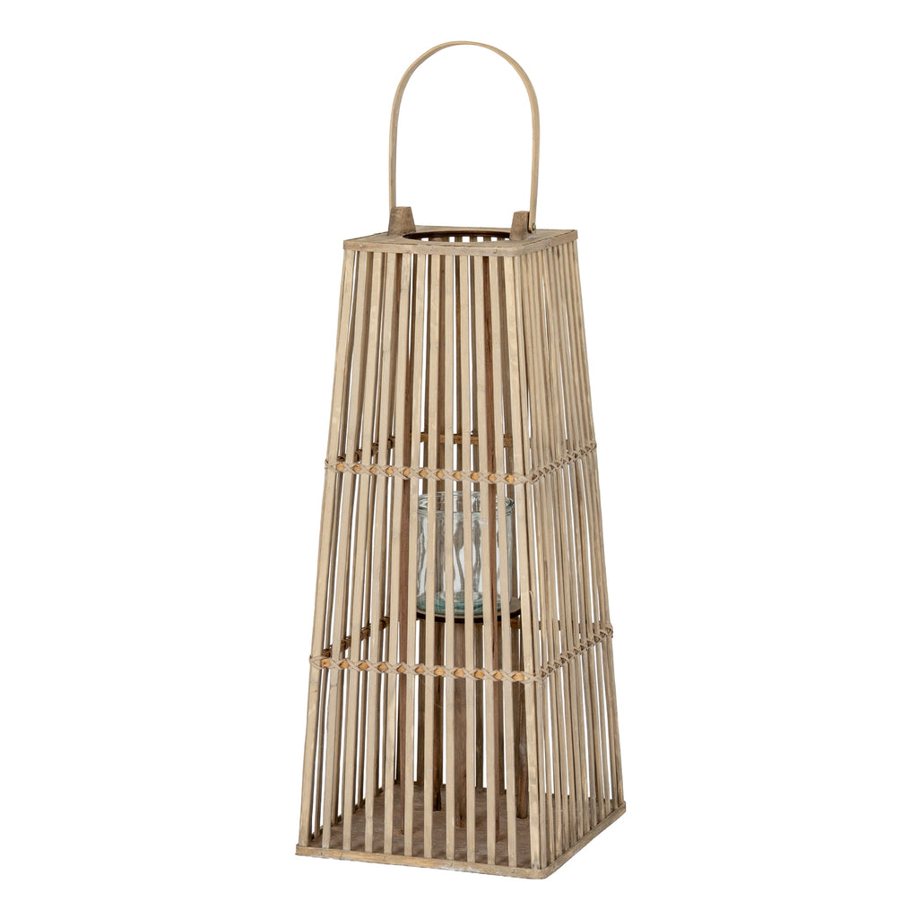 Medium Silo Wicker Lantern With Glass Holder — main product view