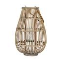 Large Ellipse Wicker Lantern With Glass Holder — main product view