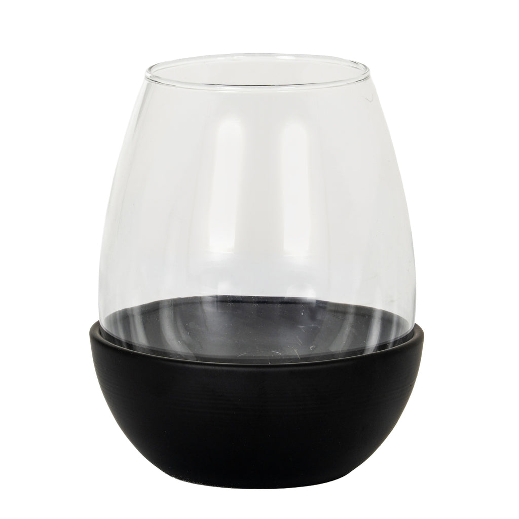 Neris Medium Candle Holder With Glass Goblet