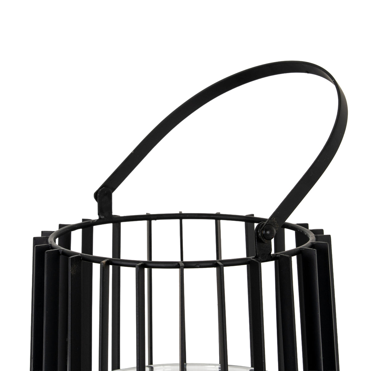 Lynk Medium Lantern With Handle And Glass Candle Holder
