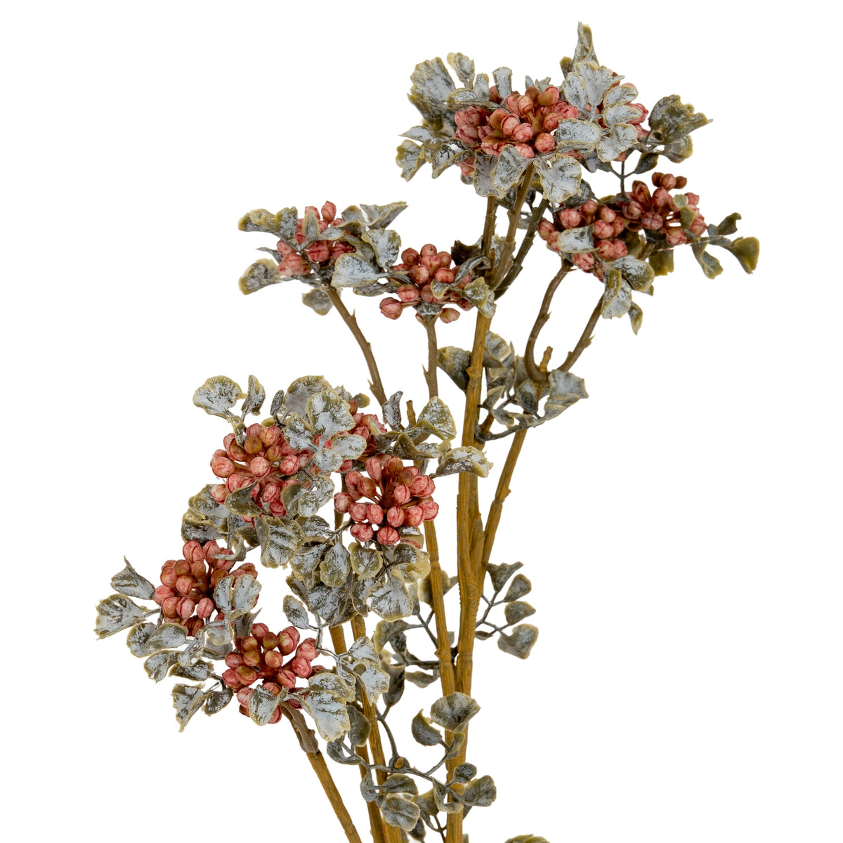 Artificial pink berry spray, included in The Winter Bloom Door Wreath