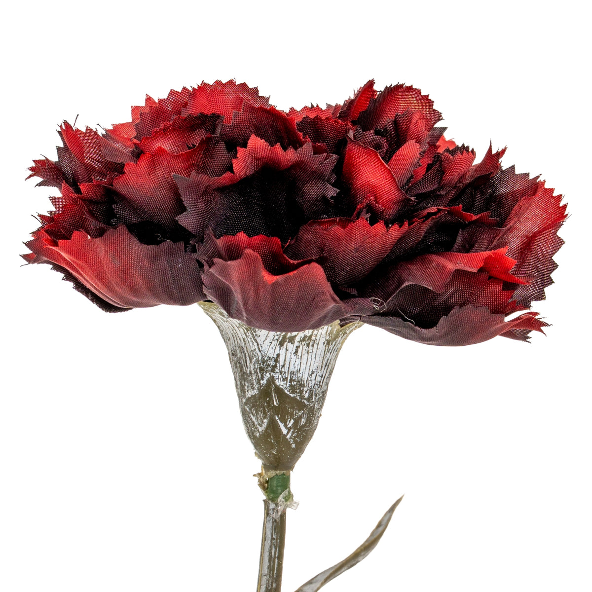 Artificial burgundy carnation stem, 56cm