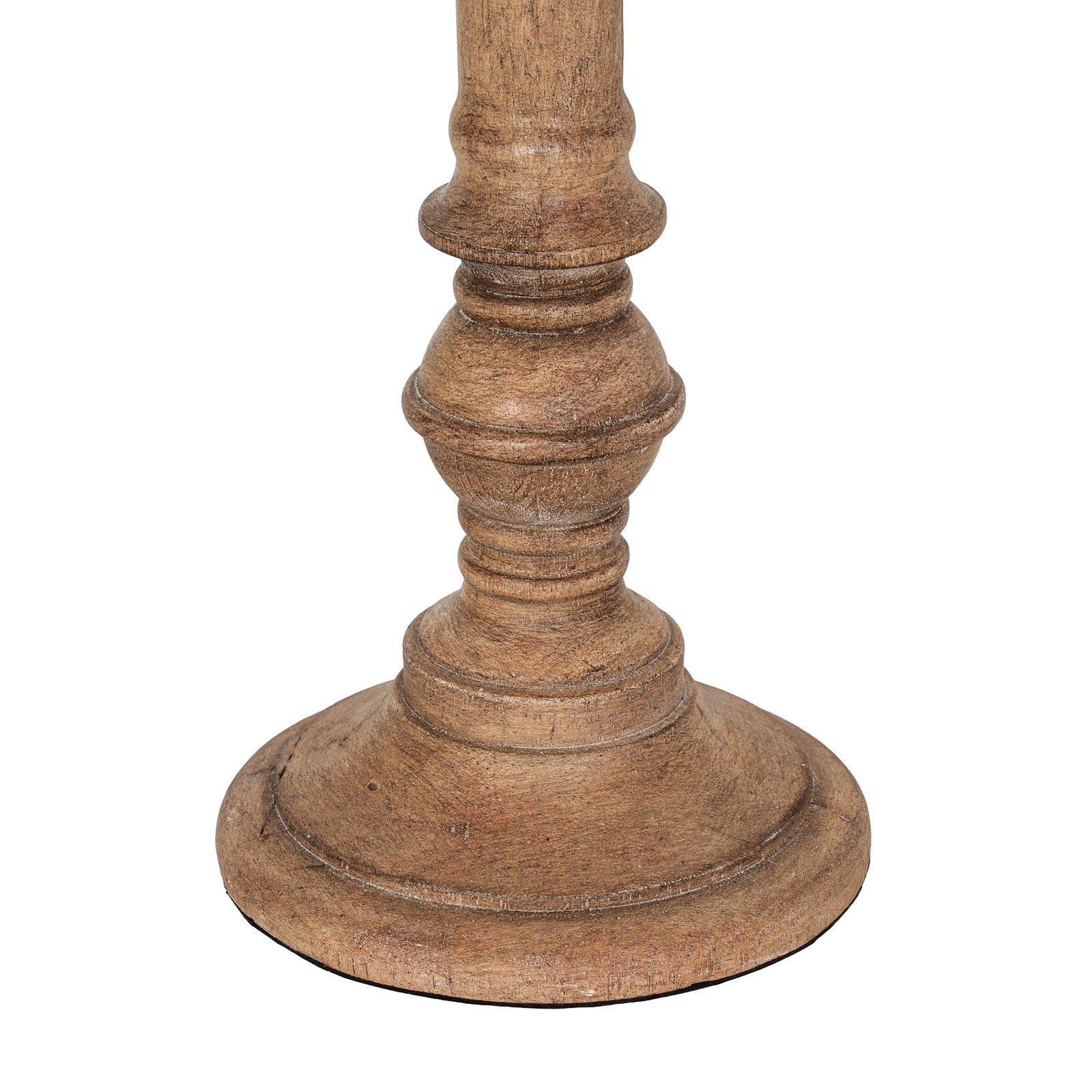 Solenne Table Lamp With Edged Linen Shade — detail close-up brown resin