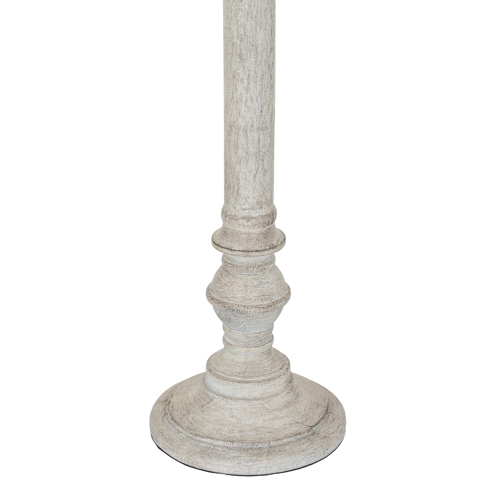 Liora Table Lamp With Linen Shade — detail close-up white resin
