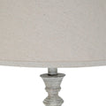 Liora Table Lamp With Linen Shade, alternative angle white resin