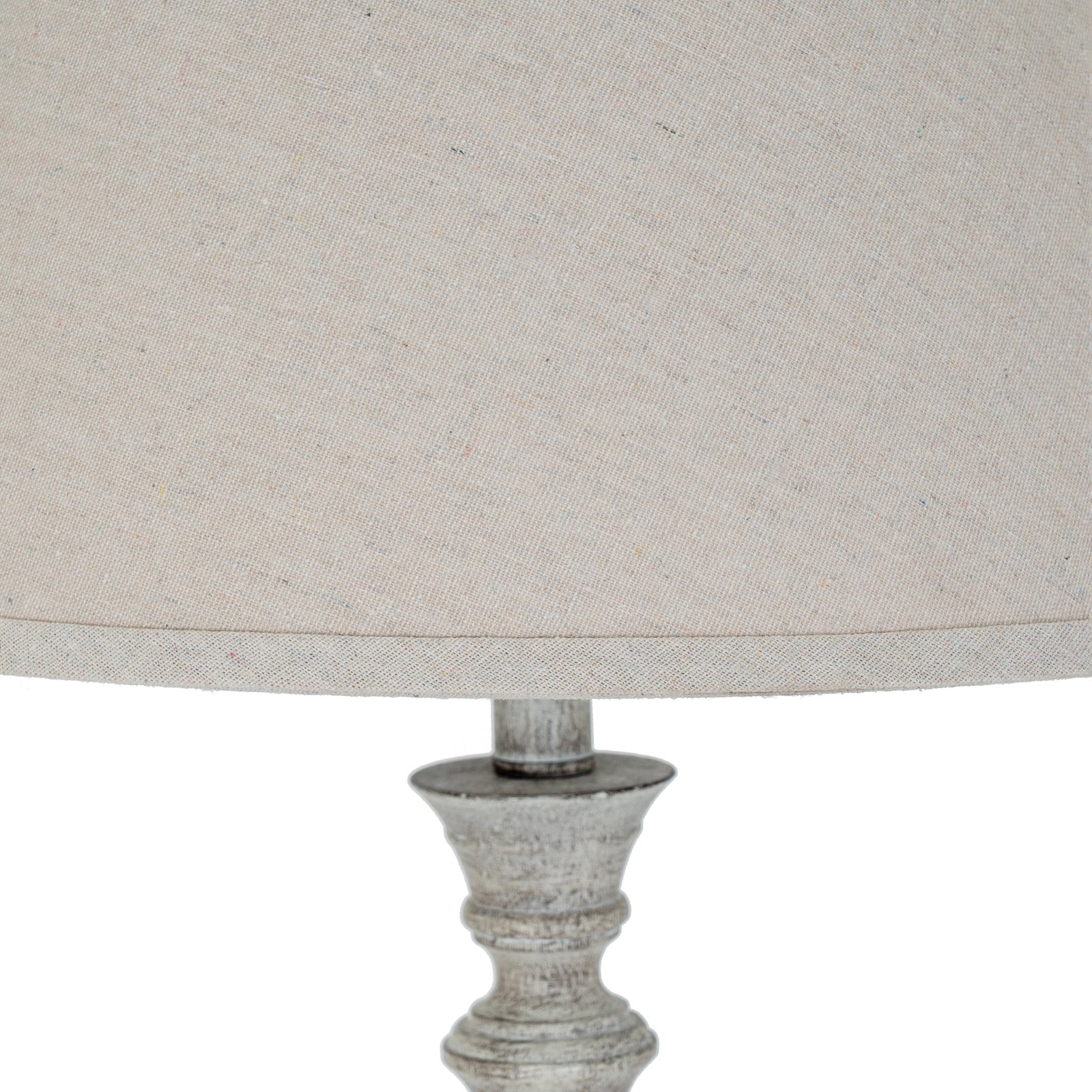 Liora Table Lamp With Linen Shade — alternative angle white resin