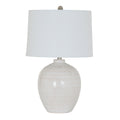 Chevronne Ceramic Table Lamp With Linen Shade — main product view