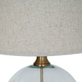 Lunel Glass Orb Table Lamp styled in a room setting