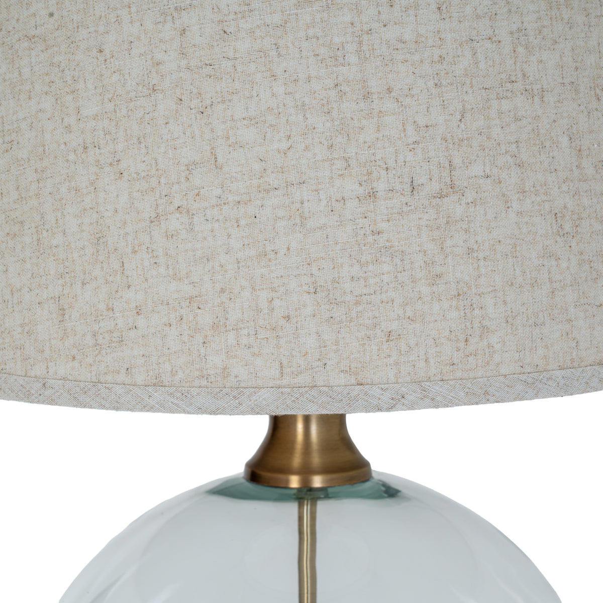 Lunel Glass Orb Table Lamp styled in a room setting