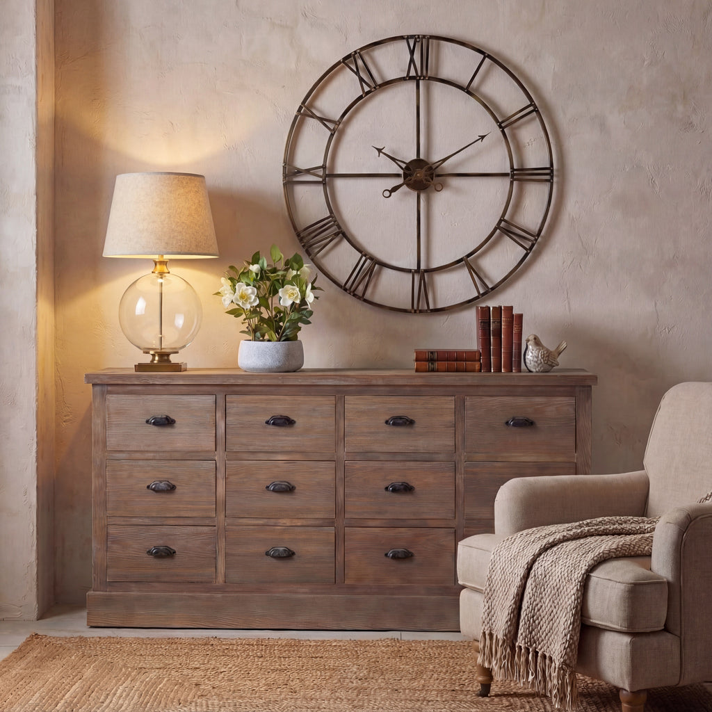 Lunel Glass Orb Table Lamp styled in a room setting, second view